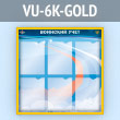 Стенд «Воинский учет» с 6 карманами А4 формата (VU-6K-GOLD)